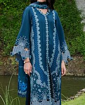 Faiza Faisal Teal Blue Khaddar Suit- Pakistani Winter Dress