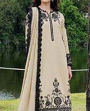 Faiza Faisal Ivory Karandi Suit- Pakistani Winter Clothing