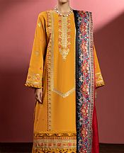Faiza Faisal Mustard Khaddar Suit- Pakistani Winter Dress