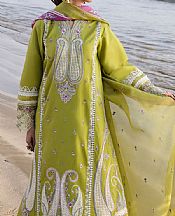 Faiza Faisal Green Lawn Suit- Pakistani Designer Lawn Suits