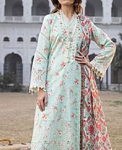 Faiza Faisal Light Turquoise Lawn Suit- Pakistani Designer Lawn Suits