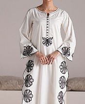 Faiza Faisal Ivory Script- Pakistani Chiffon Dress