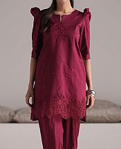 Faiza Faisal Crimson Quite- Pakistani Designer Chiffon Suit