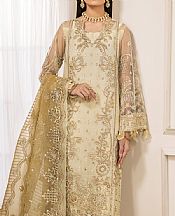 Cream Net Suit- Pakistani Designer Chiffon Suit