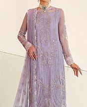 Farasha Lilac Net Suit- Pakistani Designer Chiffon Suit