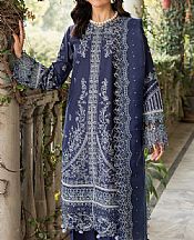 Farasha Navy Blue Lawn Suit- Pakistani Designer Lawn Suits