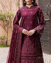 Farasha Wine Berry Lawn Suit- Pakistani Lawn Dress