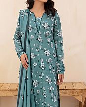 Farasha Teal Khaddar Suit- Pakistani Winter Dress