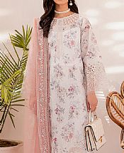 Farasha White/Pink Lawn Suit- Pakistani Designer Lawn Suits