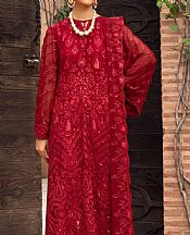 Scarlet Chiffon Suit- Pakistani Designer Chiffon Suit