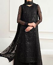 Farasha Black Chiffon Suit- Pakistani Designer Chiffon Suit