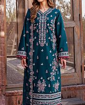 Farasha Teal Lawn Suit- Pakistani Designer Lawn Suits