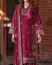 Farasha Wine Lawn Suit- Pakistani Lawn Dress