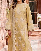Farasha Sand Gold Lawn Suit- Pakistani Lawn Dress