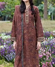 Farasha Purplish Brown Lawn Suit- Pakistani Lawn Dress