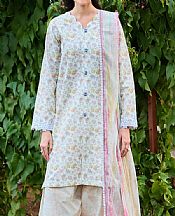 Farasha Off White Lawn Suit- Pakistani Designer Lawn Suits