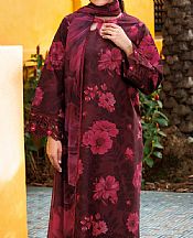 Farasha Wine Lawn Suit- Pakistani Designer Lawn Suits