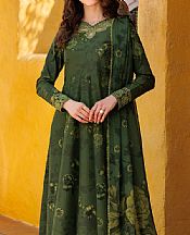 Farasha Green Lawn Suit- Pakistani Designer Lawn Suits