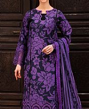 Farasha Violet/Black Lawn Suit- Pakistani Lawn Dress