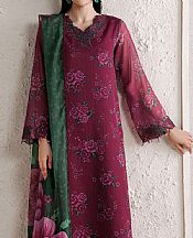 Wine Berry Chiffon Suit