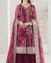Farasha Raspberry Chiffon Suit- Pakistani Chiffon Dress