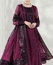 Farasha Dark Raspberry Chiffon Suit- Pakistani Chiffon Dress
