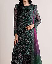 Dark Green Chiffon Suit