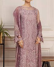 Farasha Lilac/Mauve Net Suit- Pakistani Designer Chiffon Suit