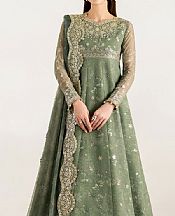Farasha Pistachio Green Chiffon Suit- Pakistani Designer Chiffon Suit