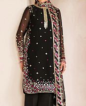 Farasha Black Chiffon Suit- Pakistani Designer Chiffon Suit