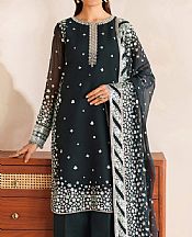Farasha Timber Green Chiffon Suit- Pakistani Designer Chiffon Suit