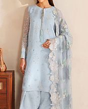 Farasha Pale Aqua Chiffon Suit- Pakistani Chiffon Dress