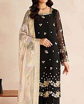 Farasha Black Chiffon Suit- Pakistani Designer Chiffon Suit