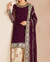 Farasha Mulberry Chiffon Suit- Pakistani Chiffon Dress
