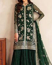Farasha Green Chiffon Suit- Pakistani Chiffon Dress