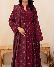 Farasha Maroon Khaddar Suit- Pakistani Winter Clothing