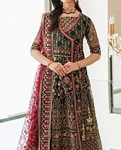 Hunter Green Net Suit- Pakistani Designer Chiffon Suit