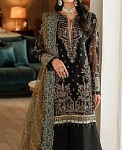 Farasha Black Chiffon Suit- Pakistani Designer Chiffon Suit