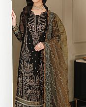 Farasha Black Chiffon Suit- Pakistani Designer Chiffon Suit