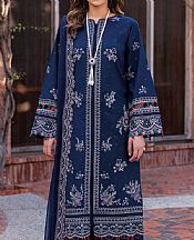 Farasha Blue Zodiac Lawn Suit- Pakistani Designer Lawn Suits