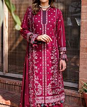 Farasha Crimson Lawn Suit- Pakistani Designer Lawn Suits