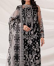 Farasha Black Net Suit- Pakistani Designer Chiffon Suit