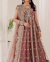 Farasha Tea Pink Net Suit- Pakistani Chiffon Dress