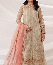 Farasha Ivory Net Suit- Pakistani Designer Chiffon Suit
