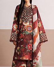 Wine Lawn Suit