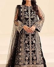 Farasha Black Net Suit- Pakistani Chiffon Dress