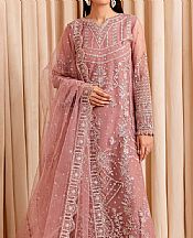 Farasha Dusty Pink Net Suit- Pakistani Designer Chiffon Suit