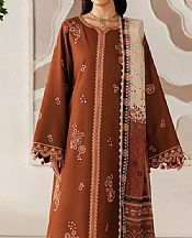 Farasha Brown Lawn Suit- Pakistani Designer Lawn Suits