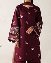 Farasha Wine Lawn Suit- Pakistani Lawn Dress