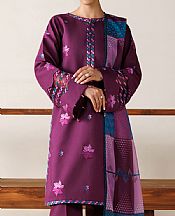 Farasha Purple Lawn Suit- Pakistani Designer Lawn Suits